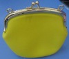 Yellow Silicone Pouch with Lift Chain