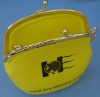 Yellow Silicone Pouch with Lift Chain