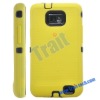 Yellow Wholesale Detchable Hard Plastic Case with Clip on the Back for Samsung Galaxy S2 i9100