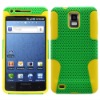 Yellow With Green Silicone +Hole Hard 2 in 1 Case For SAMSUNG INFUSE 4G i997