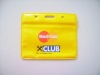 Yellow color pvc credit card holder