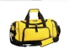Yellow duffle traveling shoulder sports bag
