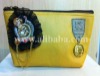 Yellow handmade cosmetic bag, wallets, purses