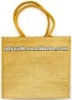 Yellow jute handle shopping stand bag