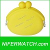 Yellow kid's coin bag with silicon material