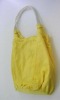 Yellow simple cotton leisure bag women shoulder bag