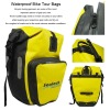 Yellow waterproof bicycle front wheel Bag