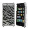Zebra Pattern Rhinestone case for iPhone 4G Diamond Hard Cover
