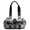 Zebra Print Striped Lady's Satchel