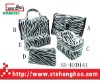 Zebra cosmetic bags in various designs