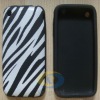 Zebra printing silicon case for iphone3