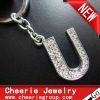 Zinc alloy Letter keyring with top quality plating(CK0107)