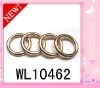 Zinc alloy ring buckle for bag