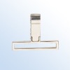 Zinc alloy snap hook plated nickel color,  size:49*62mm