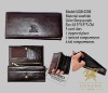 Zippered genuine leather travel wallet with nano-silver antibacterial function