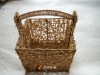 a basket made of natural straw for housewaring