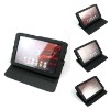 accessories for tablet pc motorola xoom Media Edition 8.2 leather case balck versionn stand case cover