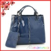 adjustable hand shank enamel leather handbag with coin bag