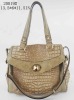 alligator embossed hand tote