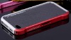 aluminium metal bumper case for iphone 4g 4s with carbon fiber