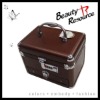 aluminum cosmetic box brown color