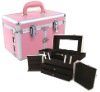 aluminum pink make up cosmetic beauty case