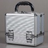 aluminum silver cosmetic vanity case for woman
