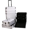 aluminum train case, aluminum case, coxmetic case