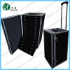 aluminum trolley cosmetic case with drawer jewelry box rolling makeup case with drawer