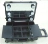 aluminum trolley cosmetic case with lamps