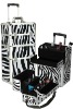 aluminum zebra cosmetic make up trolley case