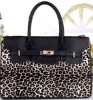 attractive capable leopard spot PU handbag 2012