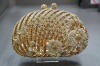 austrian crystal beaded lady handbag with hollowed out design