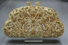 austrian crystal beaded lady handbag with hollowed out design
