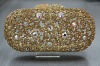 austrian crystal beaded lady handbag with hollowed out design