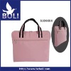 baby pink microfiber laptop bag with full lining