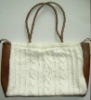 bag,hand knitted bag,wool bag