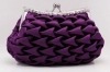 ball party lady women clutch purse bag crystal Pleated