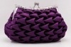 ball party lady women clutch purse bag crystal Pleated