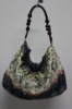 beaded fabric handbag