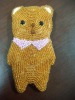 bear shaped beaded mini coin purse