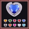 beautiful crystal heart shape bag holder
