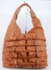 beautiful design brown pu ladies' handbag