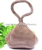 beautiful fashionable female evening bag with crystal
