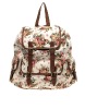 beautiful flower canvas backpack