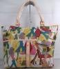 beautiful lady bag with colorful printing