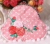beautiful pink DIY stitch handbag, coin bag