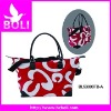 beauty polyester travel bag with PVC handle