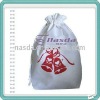 bells printing pp non woven christmas drawstring bag