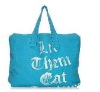 best price for recycle canvas bag sky blue color